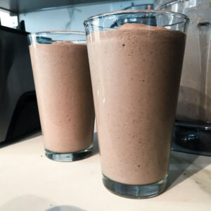 raspberry chocolate chip nice cream