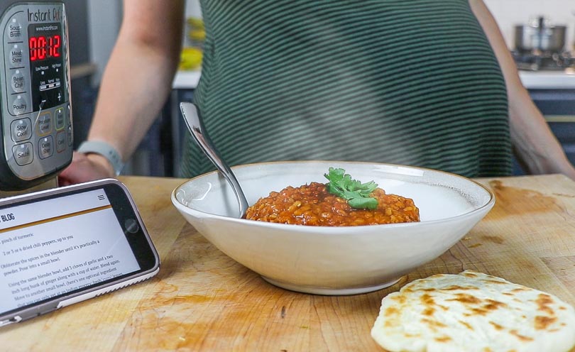 dal served in a bowl