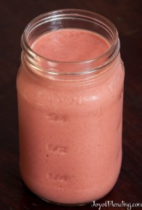 creamy raspberry serving
