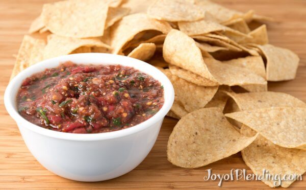 Vitamix Salsa with chips