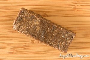 Cherry energy bar on cutting board