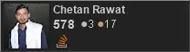profile for Chetan Rawat on Stack Exchange, a network of free, community-driven Q&A sites