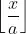 \left\lfloor\frac{x}{a}\right\rfloor