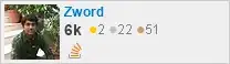 profile for Zword on Stack Exchange, a network of free, community-driven Q&A sites