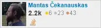 profile for Mantas Čekanauskas on Stack Exchange, a network of free, community-driven Q&A sites