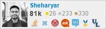 profile for Sheharyar on Stack Exchange, a network of free, community-driven Q&A sites
