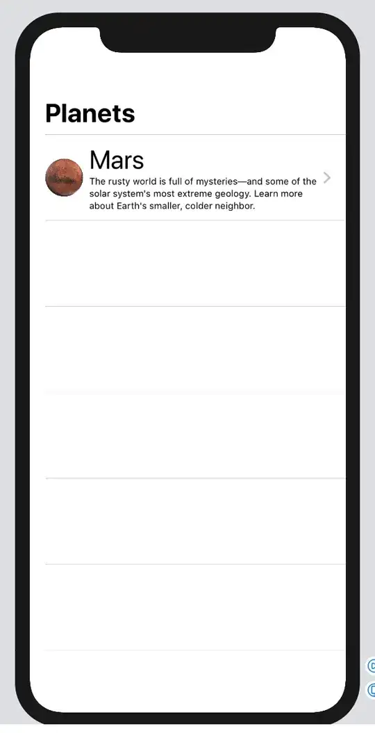 NavigationLink with Frame Height