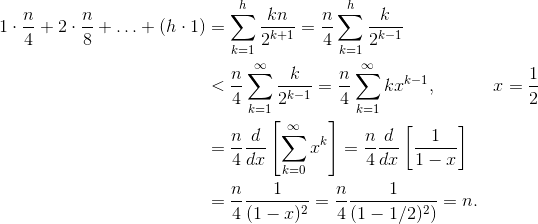 Taylor series for buildHeap complexity