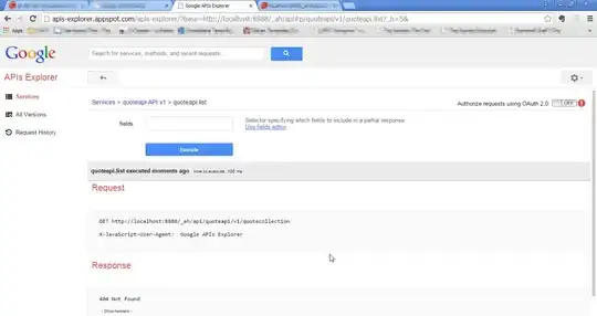 Here's a screenshot of a portion of the data going in