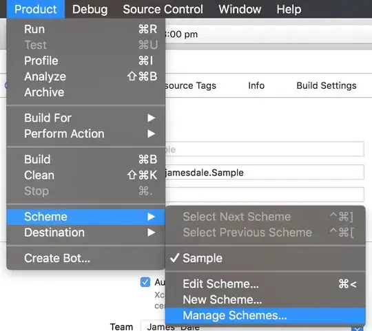 Code and error snapshot