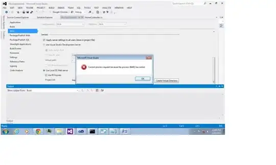 Exception popup window