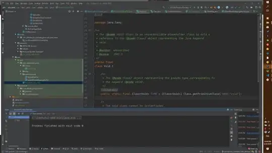 Screen shot of the operation