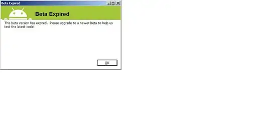 Screenshot of Error Message