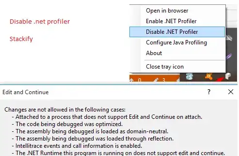 Foreground applied over a button