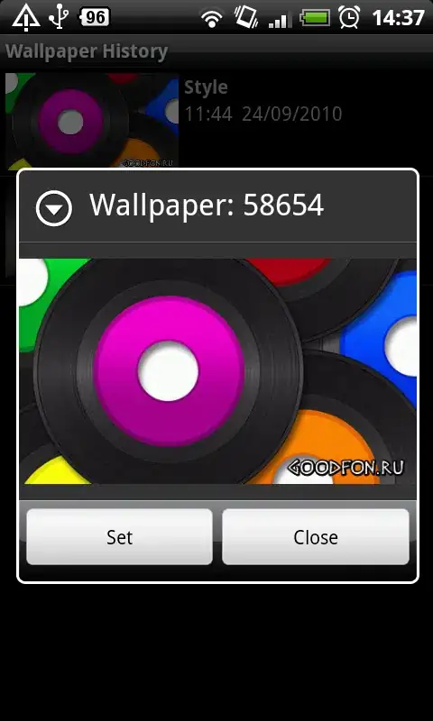 Screen capture of the JSON obj