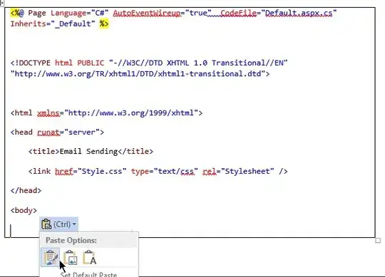 output image, cant display that character on paste