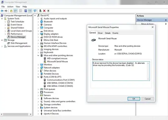 Microsoft Serial Mouse Drivers Messing With Arduino Clone's CH340G UART to USB