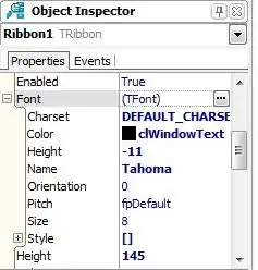 screenshot of json data