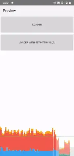 Loader with empty setInterval(,0) in component