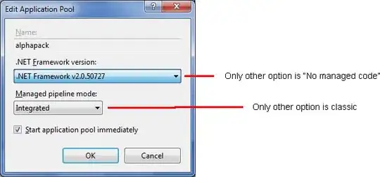 Screenshot of what I have (on the left) and what I'm trying to accomplish (on the right)