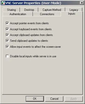 The current desktop layout