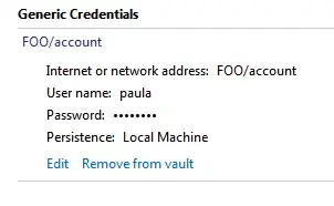 A generic credential stored in Windows Vault