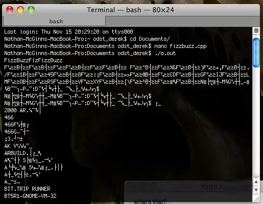 Compiled, ran, and ls