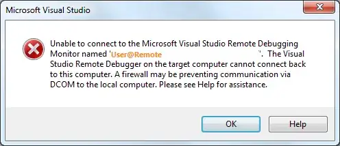 Unable to connect to the Microsoft Visual Studio Remote Debugging Monitor named 'User@Remote'.  The Visual Studio Remote Debugger on the target computer cannot connect back to this computer. A firewall may be preventing communication via DCOM to the local computer. Please see Help for assistance.