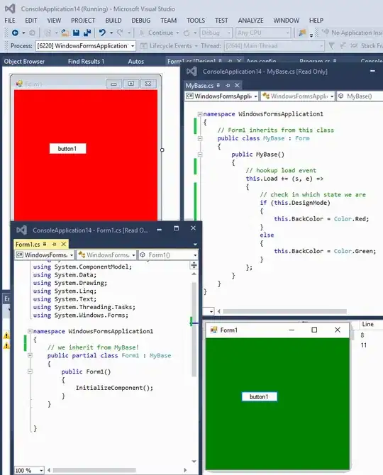 design time and runtime in one view