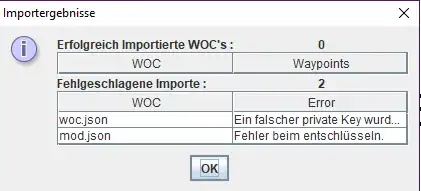 JOptionPane with jtables