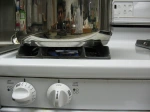 burner on high for bringing water to a boil