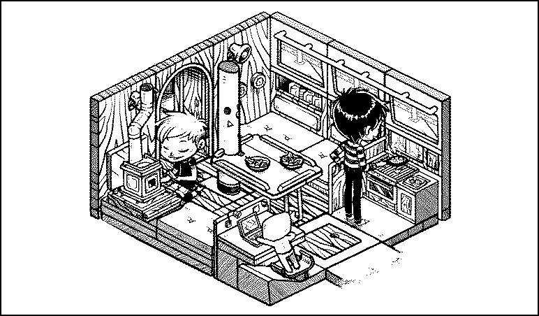 illustration by rek of pinos interior