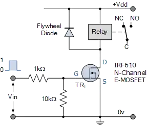 MOSFET-controlled relay