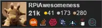 profile for RPiAwesomeness on Stack Exchange, a network of free, community-driven Q&A sites