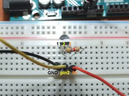 Dallas DS18B20 with the 4.7kOhm resistor