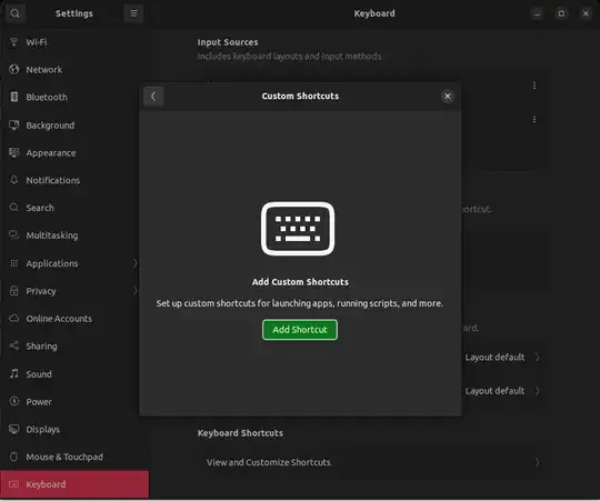 Navigate to Custom Shortcuts