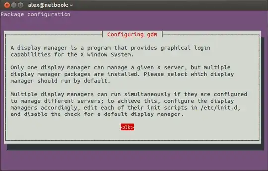 Display manager warning