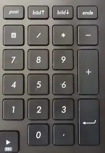 photo of my numpad