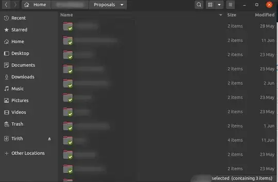 Screenshot of what I'm seeing