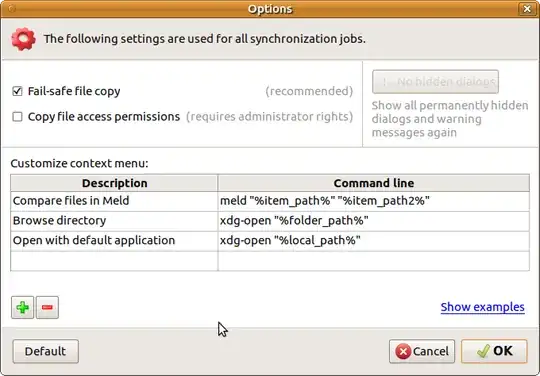 FreeFileSync Tools→Options