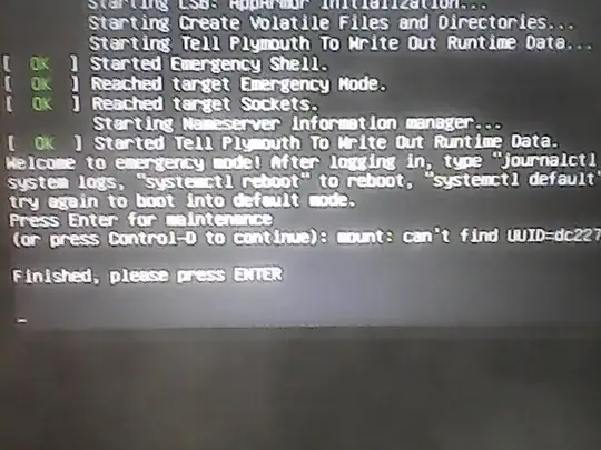 message during startup