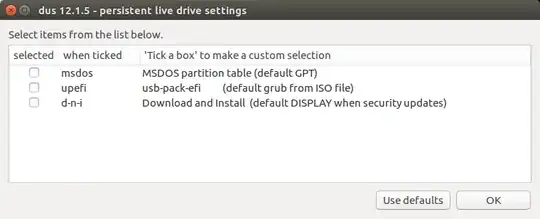 Custom options or default