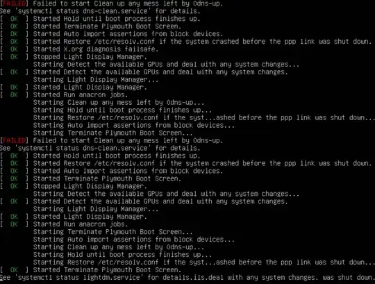 Error screen
