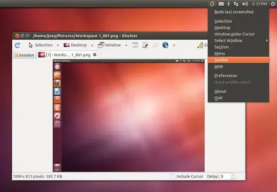 Shutter indicator screenshot