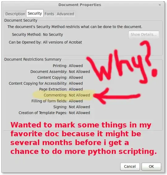 Linux Adobe Reader 9 Document Properties --> Security Tab --> "Commenting: NOT ALLOWED"
