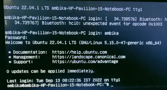 Ubuntu login (no DE)