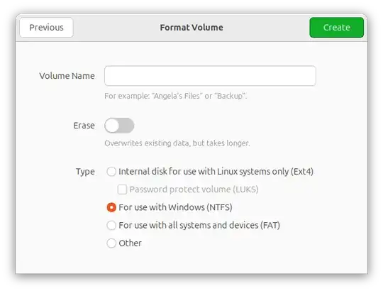 using the Disks utility 6