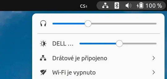 screenshot of running brightness extension