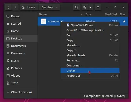 Starring or unstarring a file