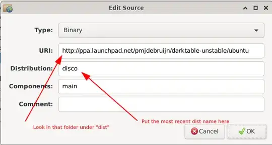 Software sources dialog